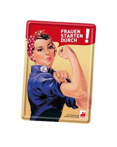 IGBCE-Frauen-Blechpostkarte