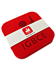 IGBCE Filzuntersetzer 4er Set, rot