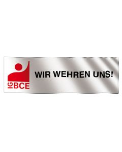 Tragetransparent »Wir wehren uns!«