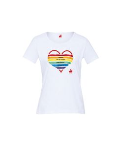 T-Shirt Damen, weiß, Heart