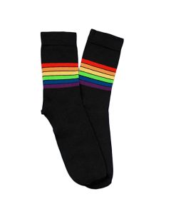 Socken, schwarz, Regenbogen
